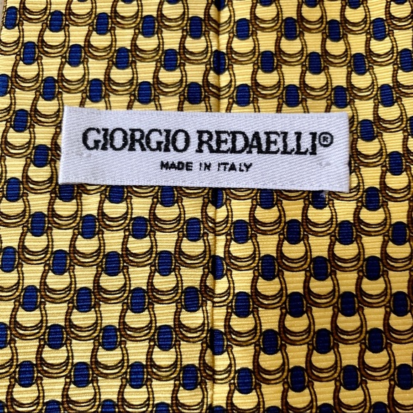 Giorgio Redaelli Necktie in Yellow and Blue - Picture 2 of 3